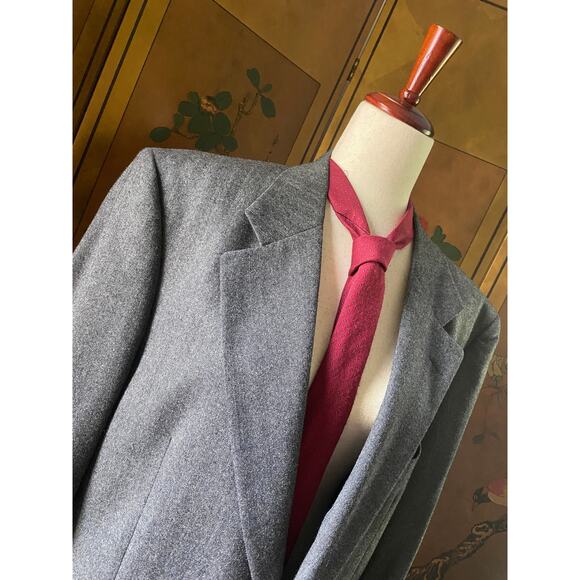 Vintage Burberrys wool blazer in grey, size 42R - Picture 3 of 6